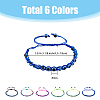 6Pcs 6 Colors Resin Evil Eye Braided Bead Bracelets Set BJEW-FI0001-46-2