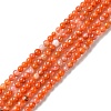Natural South Red Agate Beads Strands G-B090-A04-01-2
