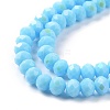 Electroplate Opaque Solid Color Glass Beads Strands EGLA-A044-P6mm-L08-3