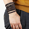 1Bag Mixed Styles Adjustable PU Leather Cord Braided Bracelets for Unisex BJEW-CL0001-47B-6