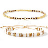 Glass Beaded Stretch Bracelet Sets MD3994-1-1