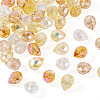 50Pcs 5 Colors Electroplate Transparent Glass Beads GLAA-TA0003-47A-3