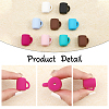 CHGCRAFT 16Pcs 8 Colors Food Grade Eco-Friendly Silicone Focal Beads SIL-CA0001-83-4