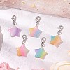 10Pcs Glitter Star Opaque Resin Pendant Decorations HJEW-JM02875-1