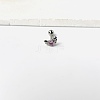 Angel Wing Heart 316L Surgical Stainless Steel Pave Cubic Zirconia Tongue Rings FS-WG901EE-05-3