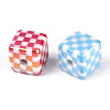 UV Plating Opaque Acrylic Beads OACR-T028-71-2