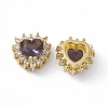 Rack Plating Brass Micro Pave Cubic Zirconia Beads KK-C007-12G-06-2