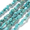 Dyed & Heated Natural Turquoise Beads Strands G-P497-01C-17-1