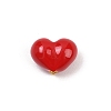 Brass Enamel Beads KK-G541-01F-1