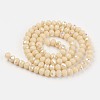 Electroplate Opaque Solid Color Glass Beads Strands EGLA-A034-P3mm-L14-2