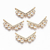 Brass Micro Pave Cubic Zirconia Charms KK-S359-028-RS-1