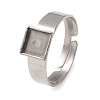 Adjustable 304 Stainless Steel Finger Rings Components SA-CBA8B85-08A-P-1