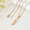 304 Stainless Steel Twisted Rectangle Pendant Urn Ashes Necklaces NJEW-WH0036-029RG-4