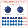 45Pcs 3 Colors Round Silicone Focal Beads SIL-TAD0001-01B-4