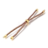 Braided Cotton Cord Slider Bracelet Making MAK-R001-01G-10-2