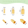 150Pcs 3 Style Brass Cord Ends KK-UN0003-75-3