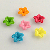 Opaque Acrylic Flower Bead Caps SACR-Q099-M53-1