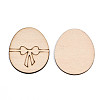 Undyed Natural Wooden Cabochons WOOD-S058-047-2