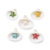 Summer Beach Natural Shell Pendants PALLOY-JF02648-1