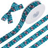 25 Yards Sport Ball Theme Printed Polyester Grosgrain Ribbon OCOR-WH20002-03A-01-1