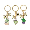 3Pcs 3 Styles Alloy Enamel Pendant Keychain KEYC-JKC00981-1