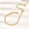 3MM European Brass Chain Bracelet Making BJEW-A164-04G-2