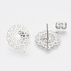 304 Stainless Steel Stud Earring Findings X-STAS-S079-34B-2