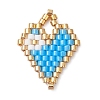 Beaded Heart Charms PALLOY-MZ01147-02-1