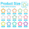 55Pcs 11 Colors Opaque Acrylic Pendants MACR-TA0002-46-4
