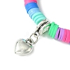 Handmade Polymer Clay Heishi Beads Stretch Bracelet BJEW-JB07424-2
