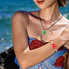 6Pcs 6 Colors Handmade Lampwork Beads Strands LAMP-TA0002-44-9