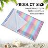 Colorful Stripe Polyester Bronzing Fabric DIY-WH0028-05-2