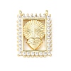 Religion Brass Micro Pave Cubic Zirconia Pendants KK-E799-02A-G-1