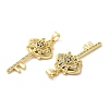 Brass Micro Pave Cubic Zirconia Pendants KK-M249-02G-2