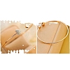 Double Heart Alloy Rhinestone Cuff Bangles for Women WGD430F-01-5