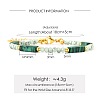 Bohemian Dyed Synthetic Malachite Cuboid and Glass Beaded Bracelets with 304 Stainless Steel End Chains PX2979-3-2