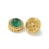 Hollow Brass Micro Pave Clear Cubic Zirconia Beads KK-G490-07G-2