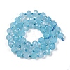 Natural Dyed White Jade Beads Strands G-H057-A22-14-3