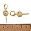 Brass Micro Pave Cubic Zirconia Leverback Earrings for Women EJEW-G419-01G-5