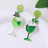 Creative Saint Patrick Style Acrylic Stud Earrings FS-WGAE93E-03-1