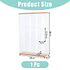 3-Tier 4-Grid Transparent Acrylic Minifigures Organizer Dispaly Case with Wood ODIS-WH0004-03B-2