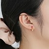 925 Sterling Silver Huggie Hoop Earrings EJEW-BB67055-RG-4