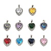 Rack Plating Brass Micro Pave Cubic Zirconia Pendants KK-H469-02P-1