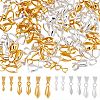 120Pcs 6 Styles Brass Ice Pick Pinch Bails for Pendant Making KK-SC0005-18-1