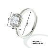 Fashionable Unisex Brass Micro Pave Clear Cubic Zirconia Solitaire Ring VA2990-6-1