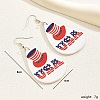 American Independence Day PU Leather Dangle Earrings for Women Casual Wear RE6347-1-1