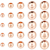 500Pcs 5 Styles Rack Plating Brass Beads KK-BBC0023-24RG-7
