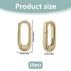 10Pcs Brass Spring Gate Rings KK-FH0008-17B-2