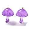 Luminous Epoxy Resin Mushroom Pendants X-RESI-C054-01C-2
