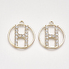 Alloy Rhinestone Pendants PALLOY-T070-14-2